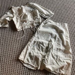 Zara crop top and skirt set